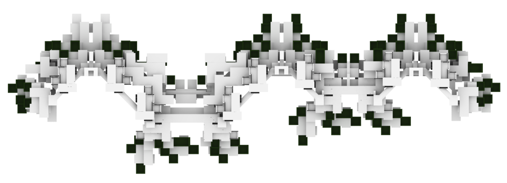 Habitat 67 balcony precedent diagram