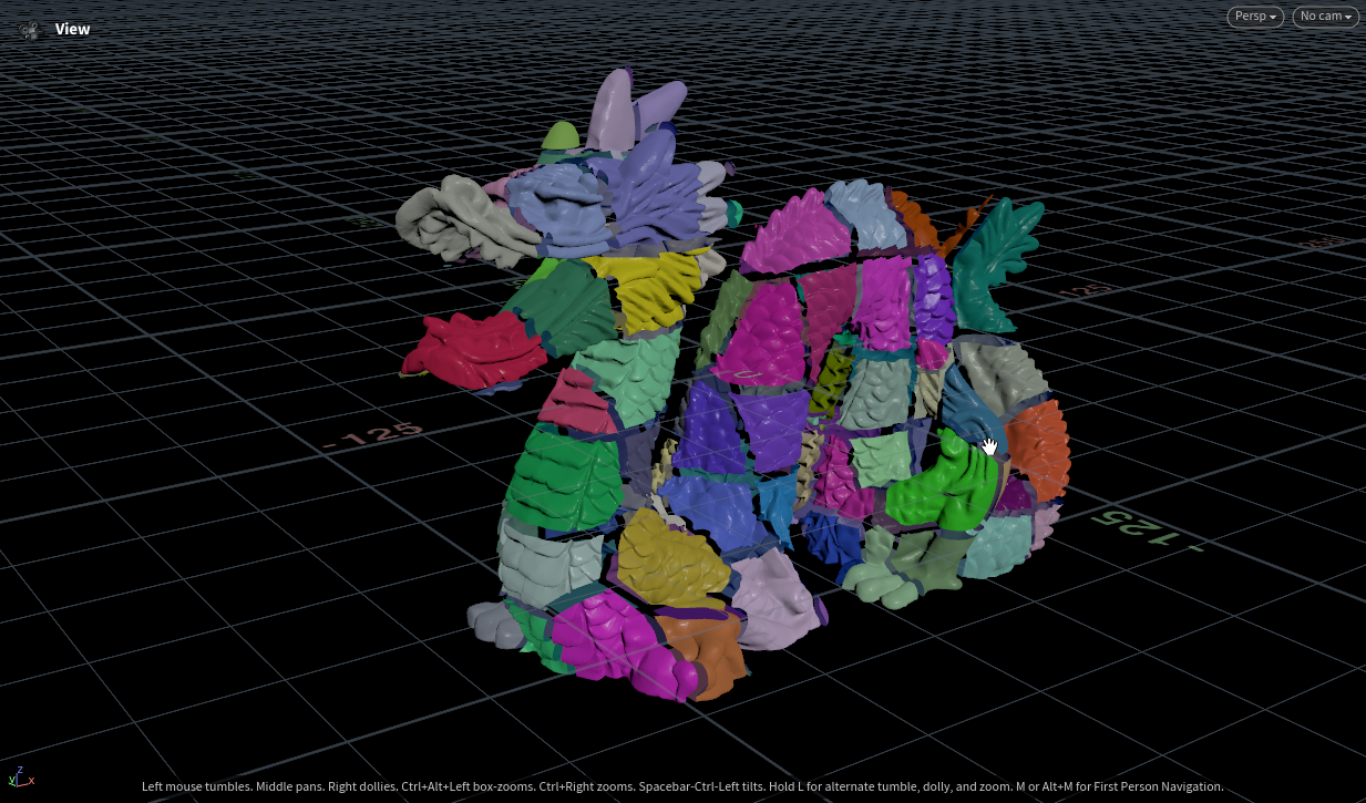 Resulting geometry at original scale